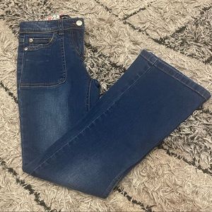 Girls Mini Boden Bellbottom Jeans - Size 10